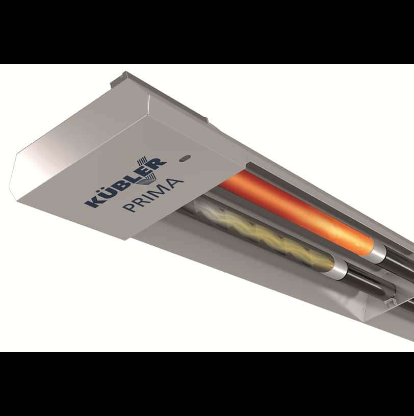Kübler Prima infrared heating for industrial buildings
