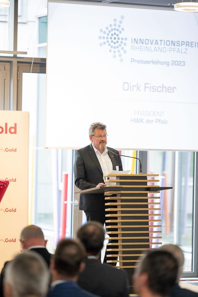 Palkintoseremonia Innovaatiopalkinto Rheinland-Pfalz 2023 Puheet