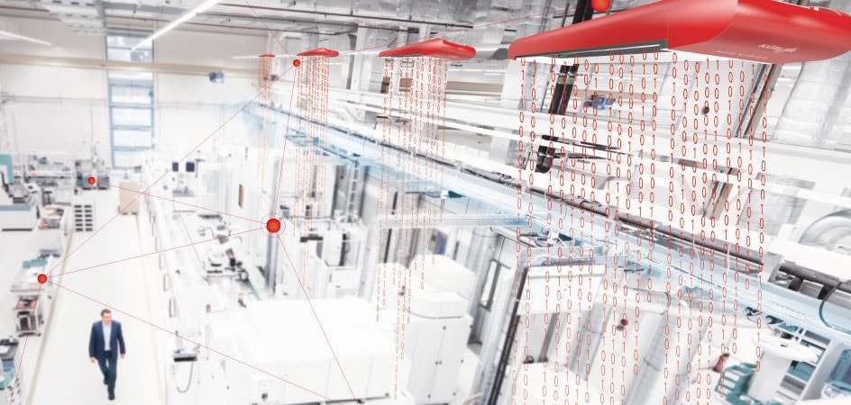 Eine Halle ist mit digitalen Heizsystemen von KÜBLER ausgestattet.