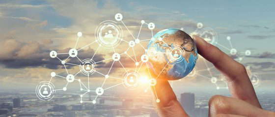 Globus in Hand - концепция сетевого взаимодействия через города.