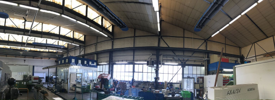 Industrihall med hallvarme fra KÜBLER