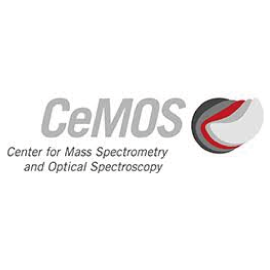 CeMOS logo, mass spectrometry and optical spectroscopy.