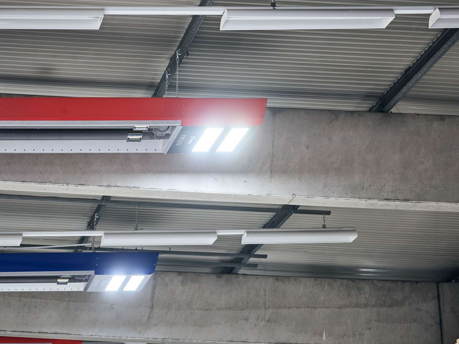 FUTURA hall heating installed in hall with light switched on