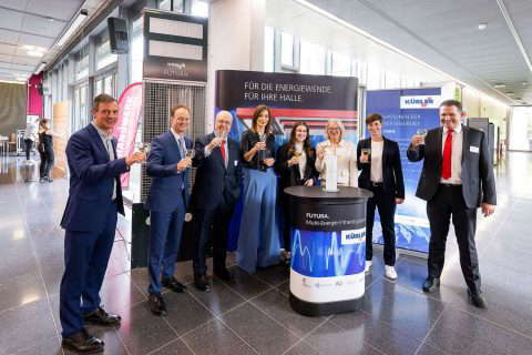 Group photo at energy transition event