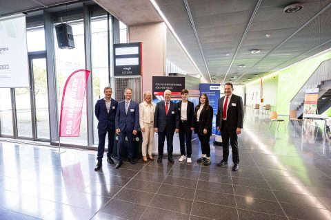 Group photo at a conference event.