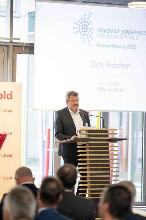 Speaker at award ceremony event