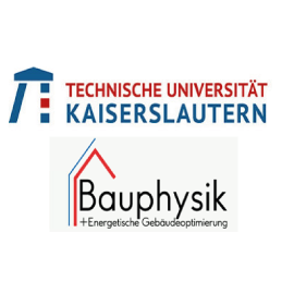TU Kaiserslautern logo with building physics department.