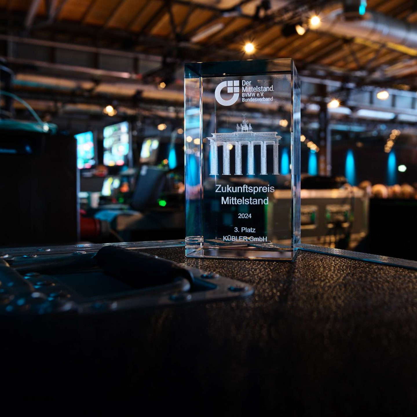 Vállalati díj trófea az eseményen.