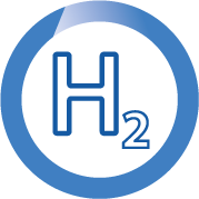 Wasserstoff-Molekül-Symbol h2.