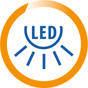 Символ светодиода на оранжевом фоне