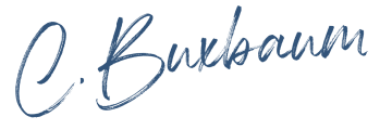 O. Buxbaums underskrift med blåt blæk