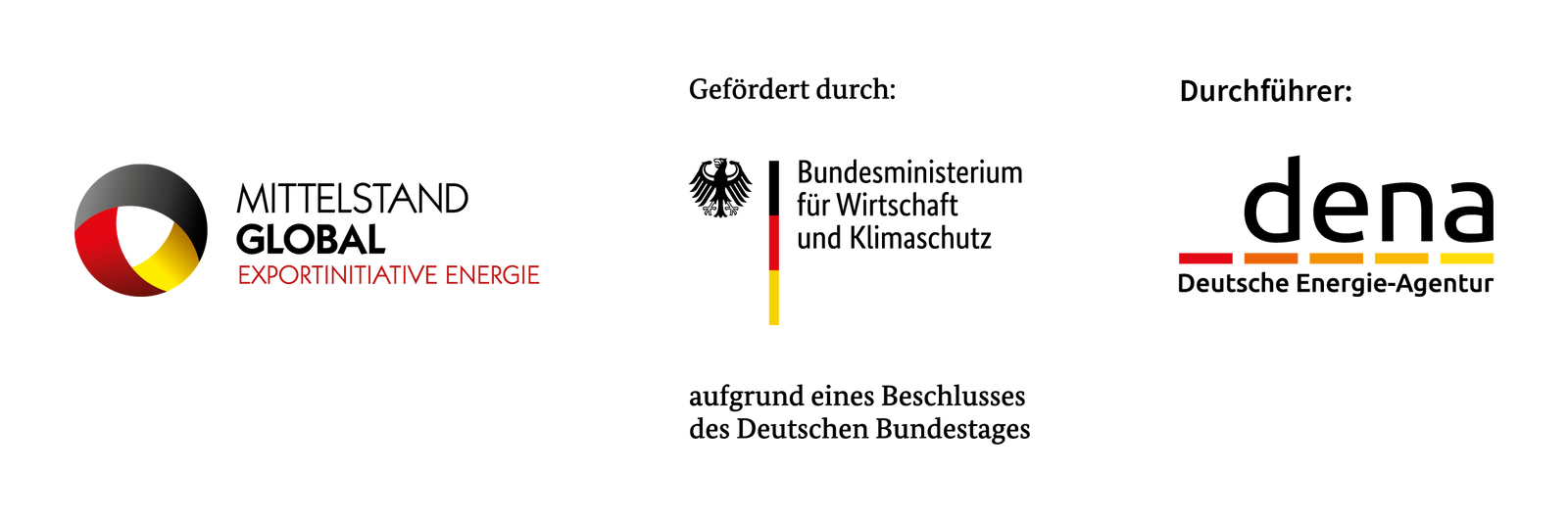 Logo Exportinitiative Energie mit Farbverlauf