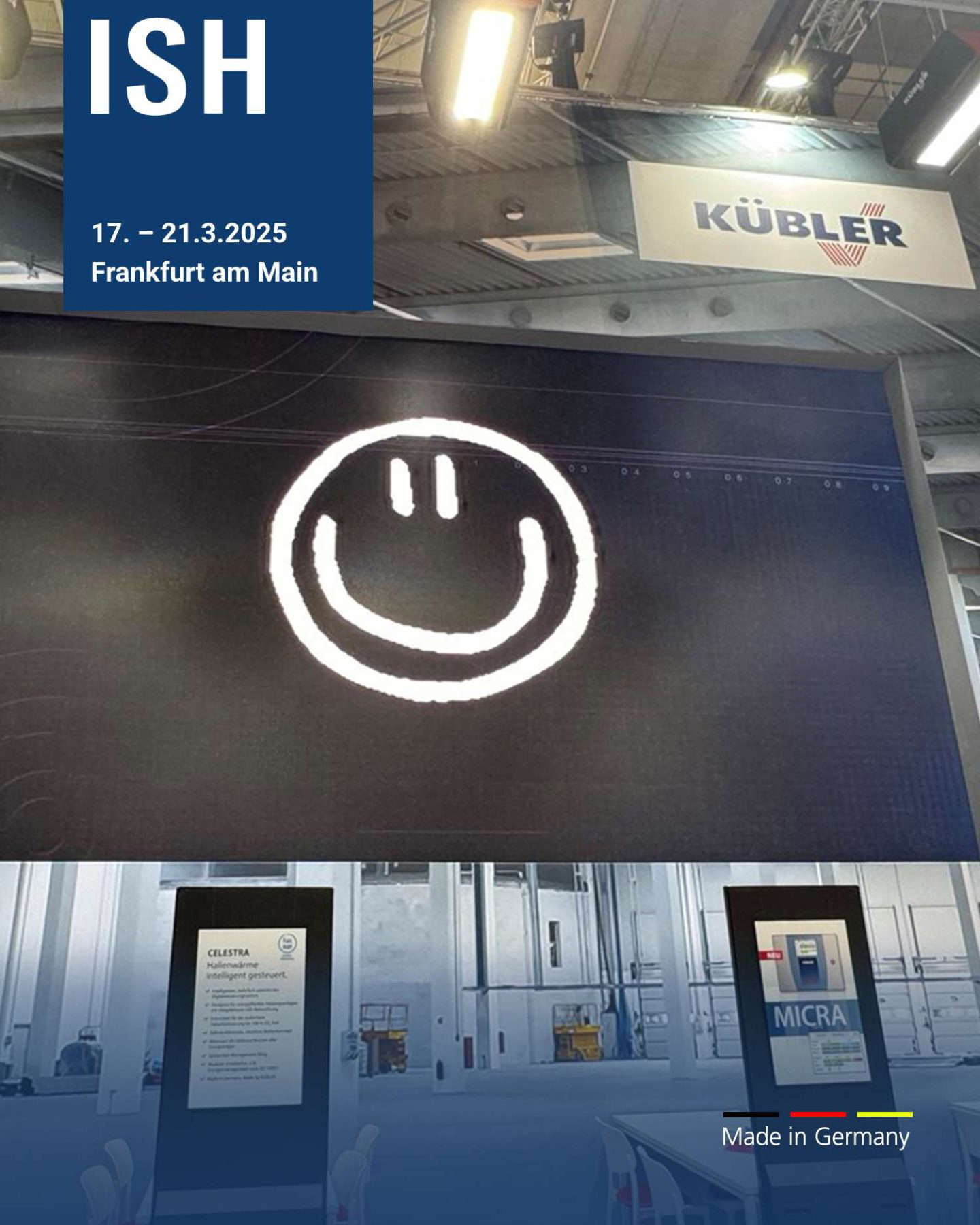 Messestand mit Lächeln-Logo in Frankfurt