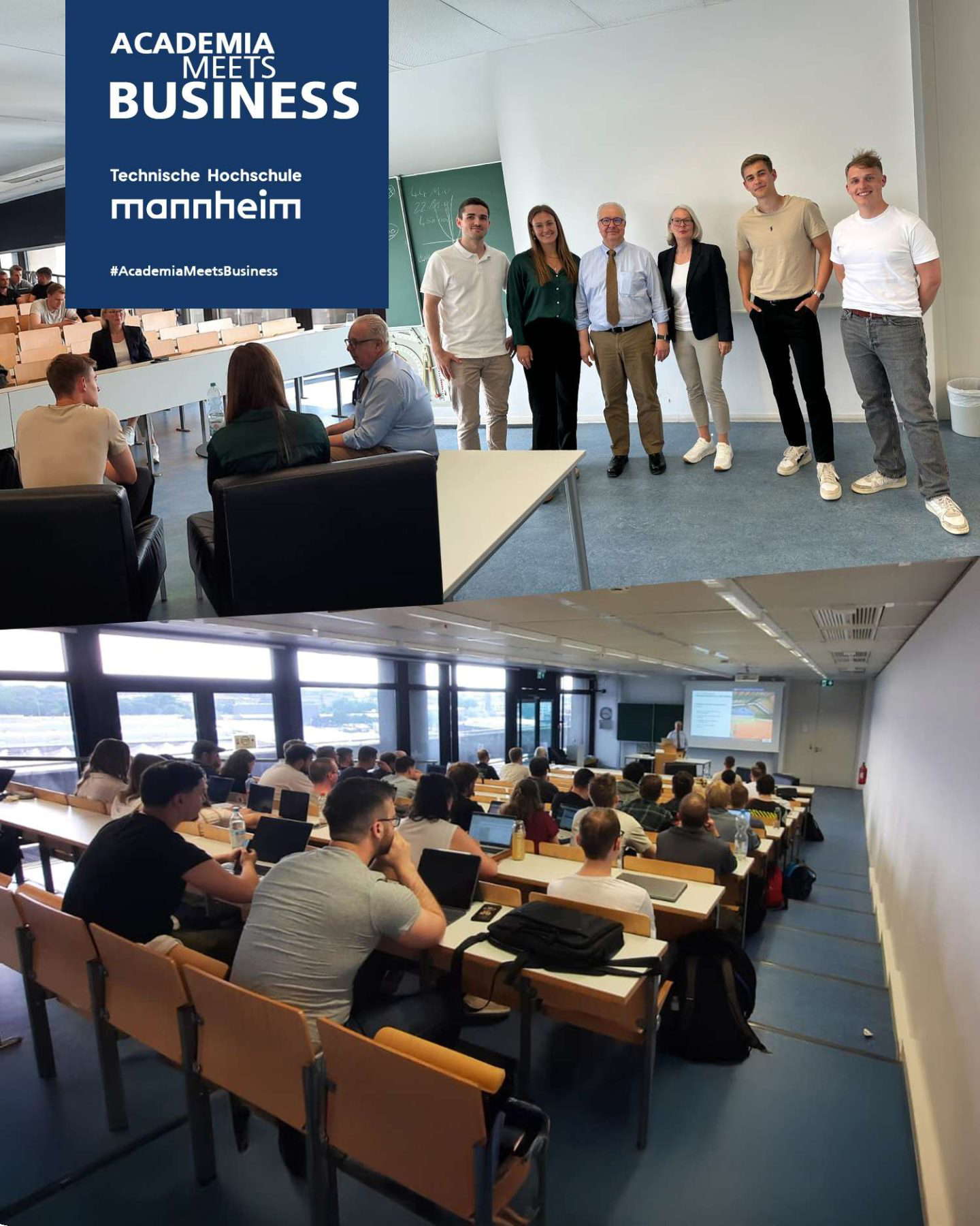 Studierende und Lehrkräfte in einem Klassenzimmer