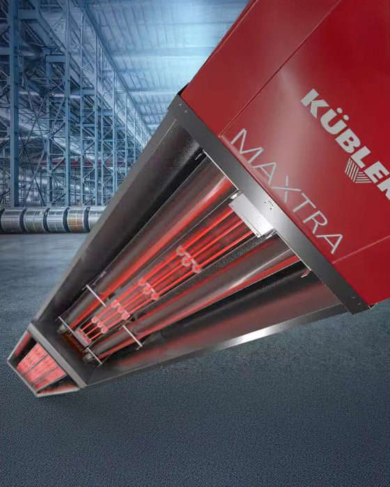 Teollinen infrapunalämmitys modernissa varastossa