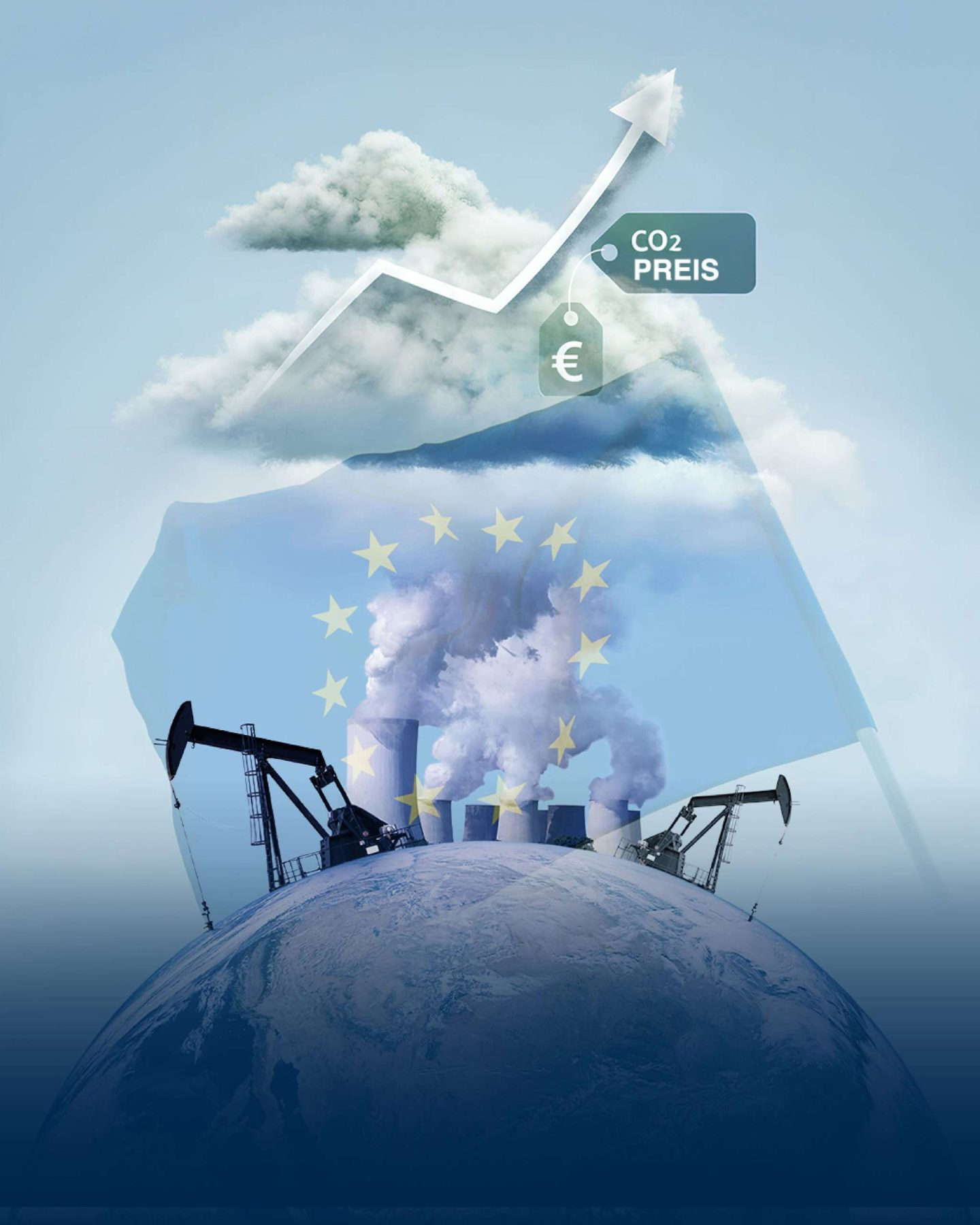 co2-Preissteigerung in Europa durch fossile Energie