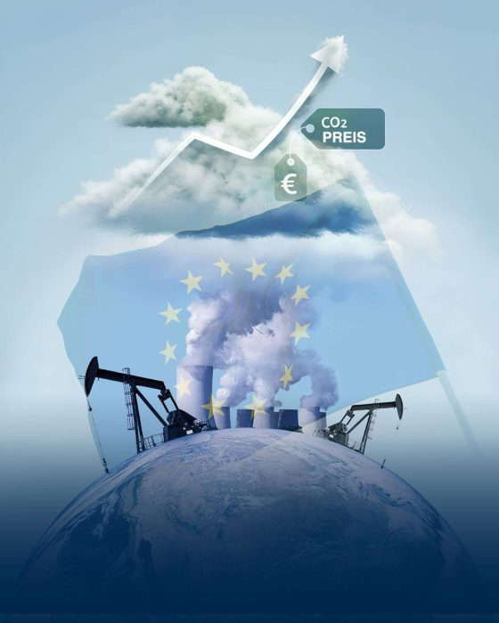 co2-Preissteigerung in Europa durch fossile Energie