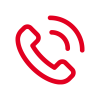 Rotes Telefon-Symbol für Anruf oder Kontakt